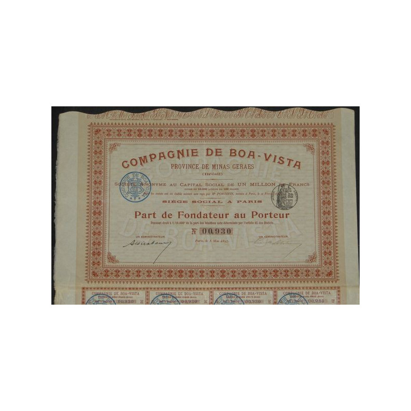 Cie de Boa-Vista - Province de Minas Geraes (PF)