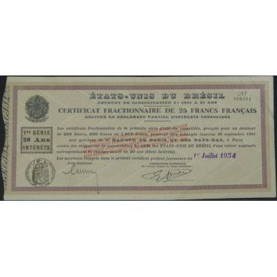 Emprunt de Consolidation 5 % 1931 à 20 ans (25 F)