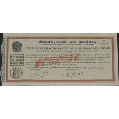 Emprunt de Consolidation 5 % 1931 à 40 ans (12.50 F)