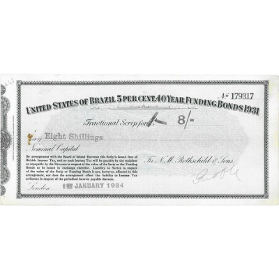 United states of Brazil 5 % 40 Years Funding Bonds 1931