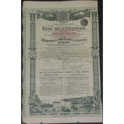 Etat de l'Amazone - Emprunt 5 % Or 1906