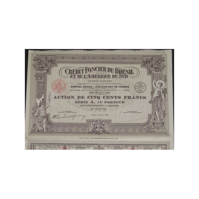 Crédit Foncier du Brésil et de l'Amérique du Sud (Act 500 F série A)