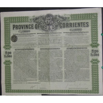 Province of Corrientes 6 % External Gold Loan of 1910