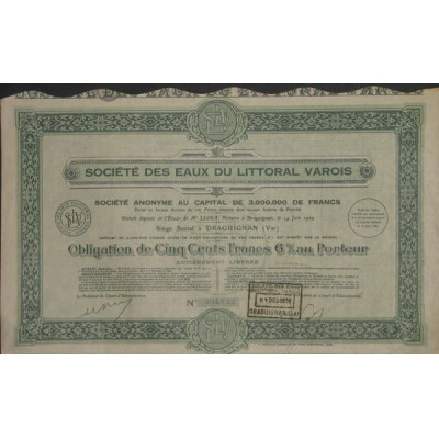 Sté des Eaux du Littoral Varois