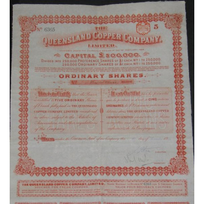 The Queensland Copper Cy Ltd (5 Act O)