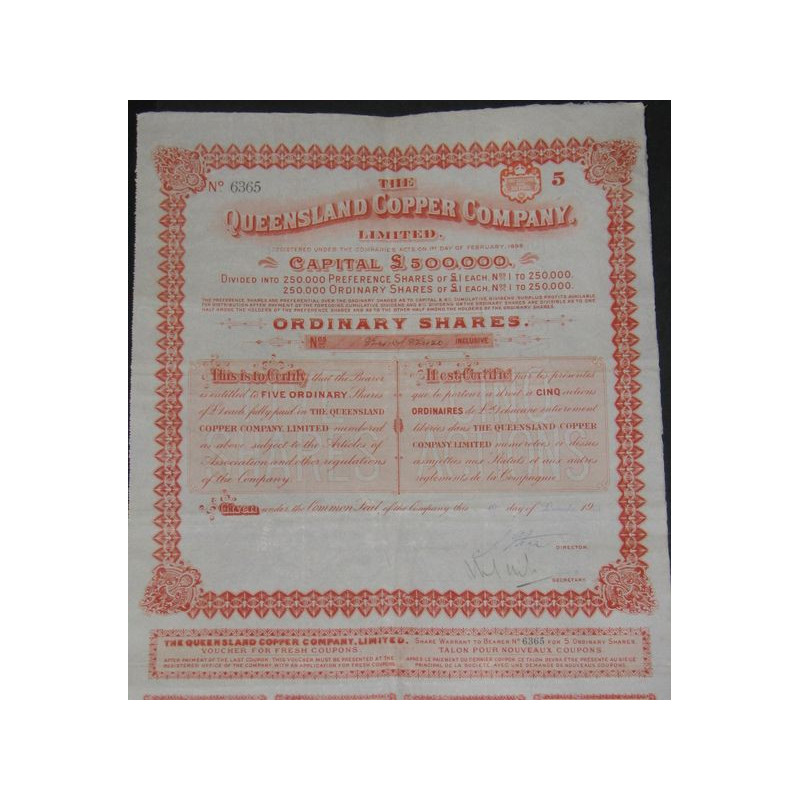 The Queensland Copper Cy Ltd (5 Act O)