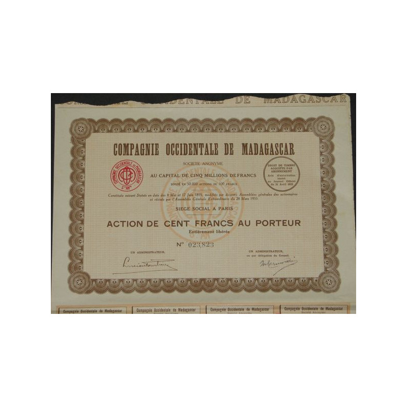 Cié Occidentale de Madagascar (marron)