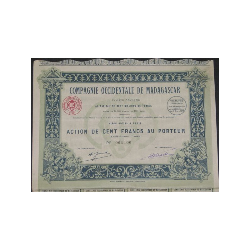 Cié Occidentale de Madagascar (bleue)