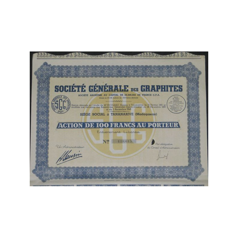Sté Générale des Graphites (Ac)