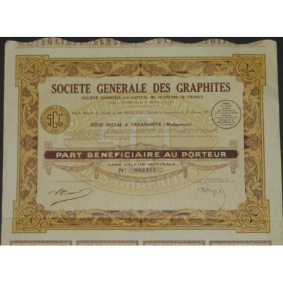 Sté Générale des Graphites (PB)