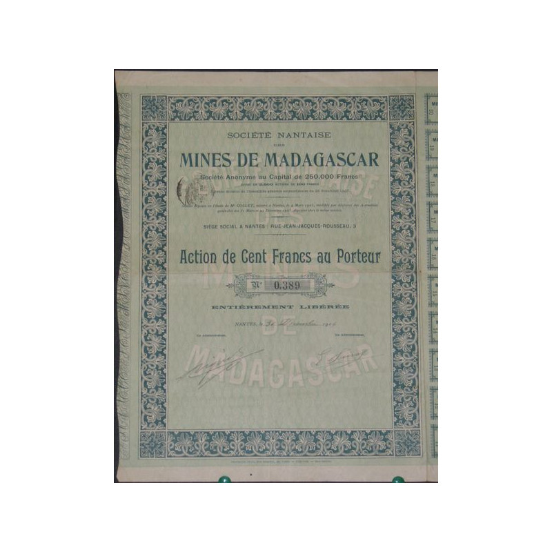 Sté Nantaise des Mines de Madagascar
