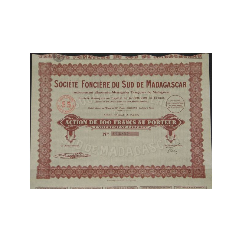 Sté Foncière du Sud de Madagascar