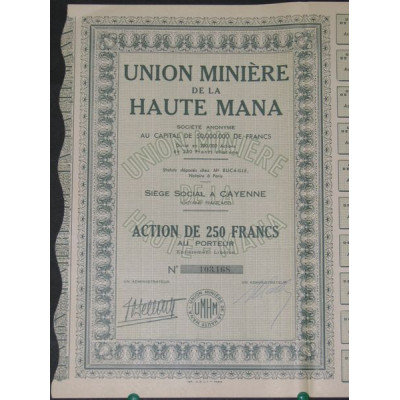 Union Minière de la Haute Mana (1 Ac)