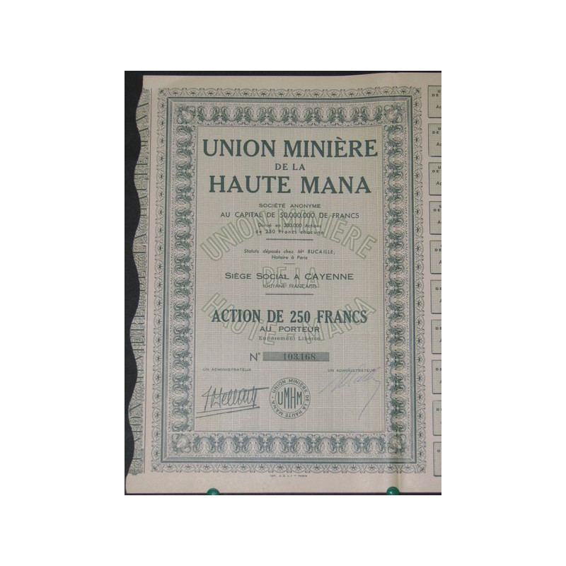 Union Minière de la Haute Mana (1 Ac)