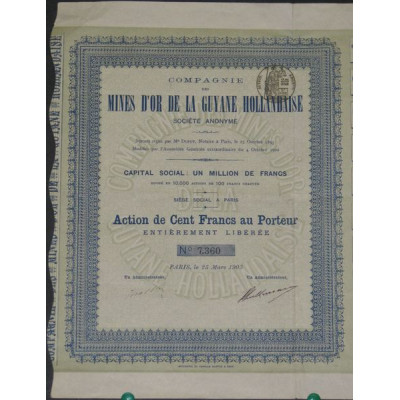 Cie des Mines d'Or de la Guyane Hollandaise