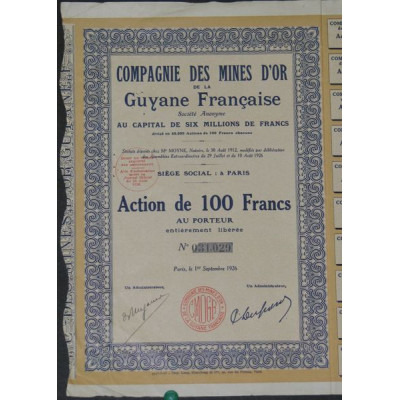 Cie des Mines d'Or de la Guyane Française