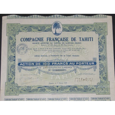 Cie Française de Tahiti (Ac)