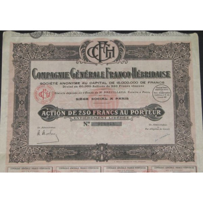 Cie Générale Franco-Hébridaise (Ac)