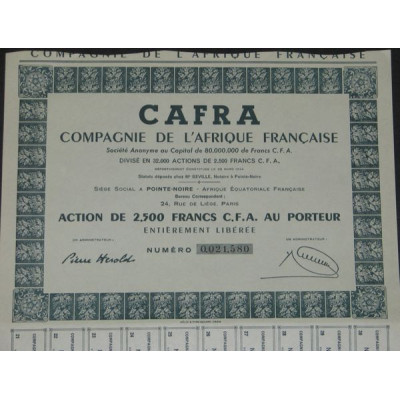 CAFRA Cie de l'Afrique Française (Ac)