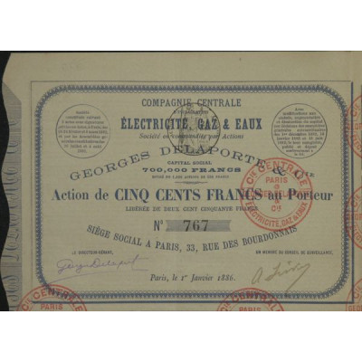 Cie Centrale d'Installation Electricité Gaz et Eaux - Goerges Delaporte et Cie