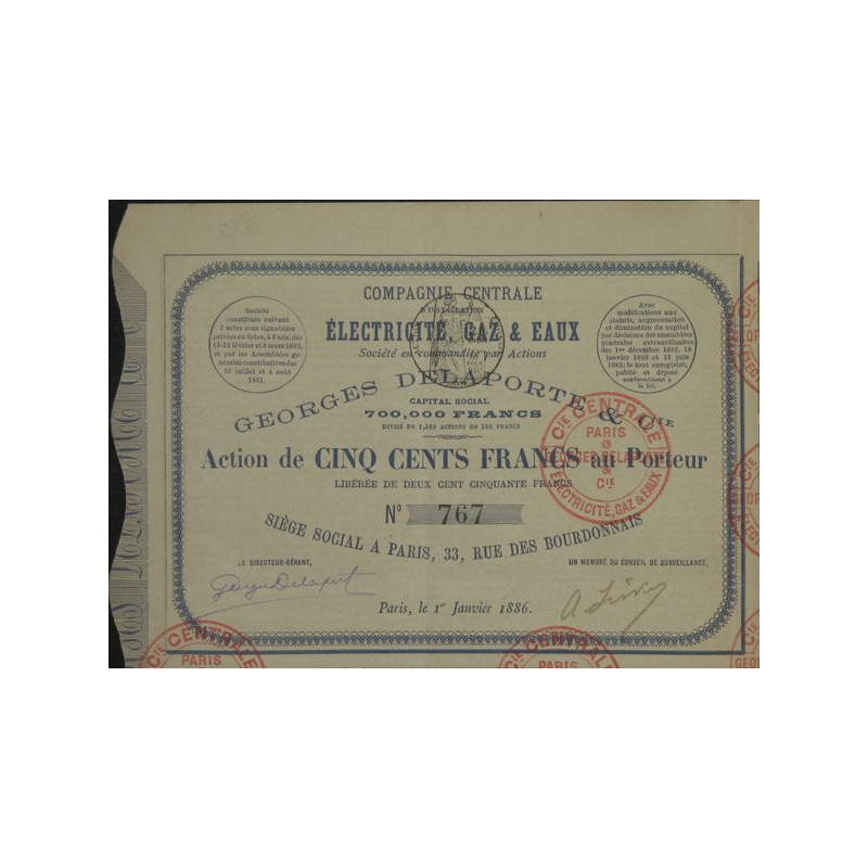 Cie Centrale d'Installation Electricité Gaz et Eaux - Goerges Delaporte et Cie