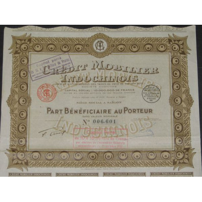 Crédit Mobilier Indochinois (PB)
