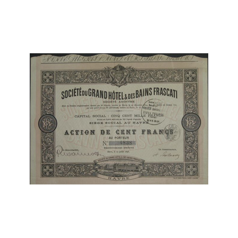 Sté du Grand Hôtel et des Bains Frascati