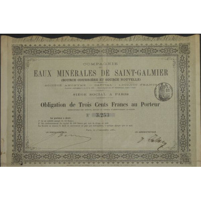Cie des Eaux Minérales de Saint-Galmier (Source Courbière et Source Nouvelle)