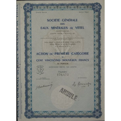 Sté Gale des Eaux Minérales de Vittel
