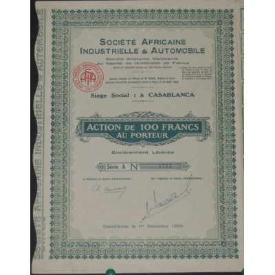 Sté Africaine Industrielle & Automobile (Ac)