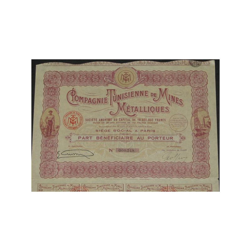 Cie Tunisienne de Mines Métalliques (PB)