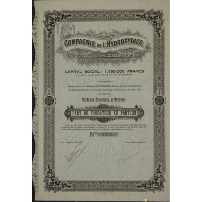 Cie de l'Hydroxydase - S.A. des Eaux Minérales Naturelles du Breuil et du Broc (PF)