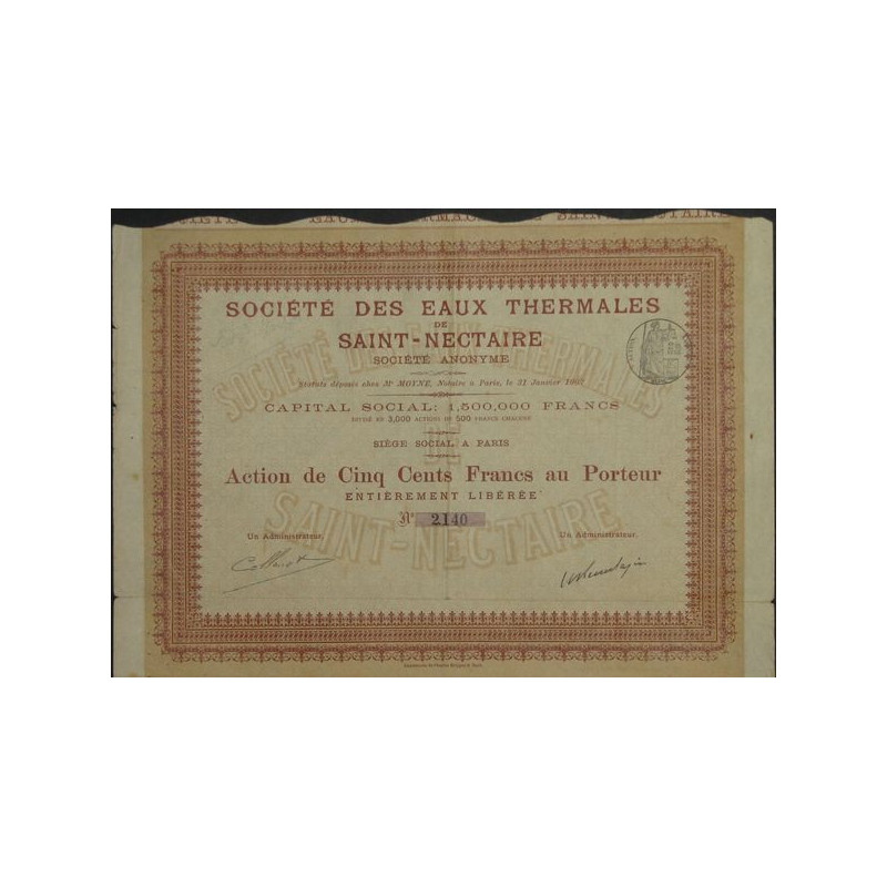 Sté des Eaux Thermales de Saint-Nectaire