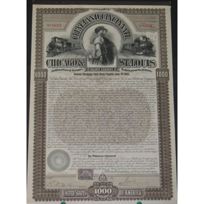 Cleveland Cincinatti Chicago & St. Louis Railway Cy