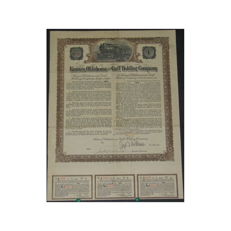 Kansas Oklahoma and Gulf Holding Cy (Act de capital)
