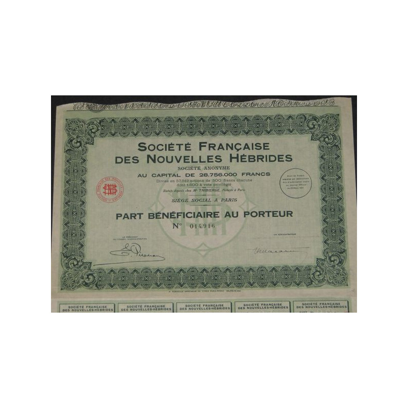 Sté Française des Nouvelles-Hébrides