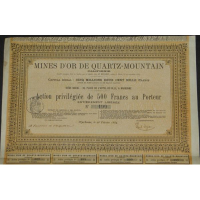 Mines d'Or de Quartz-Mountain (Californie)