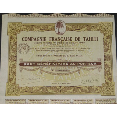 Cie Française de Tahiti (PB)