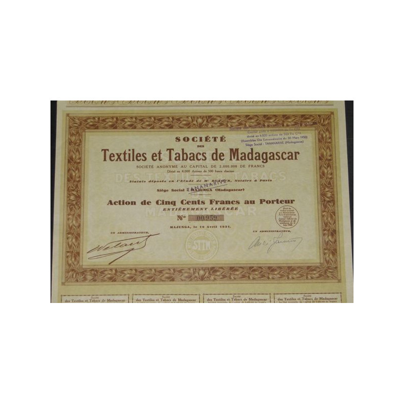 Sté des Textiles et Tabacs de Madagascar