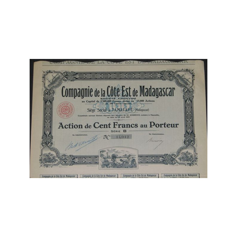 Cie de la Côte Est de Madagascar
