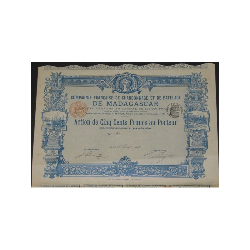 Cie Française de Charbonnage et de Batelage de Madagascar