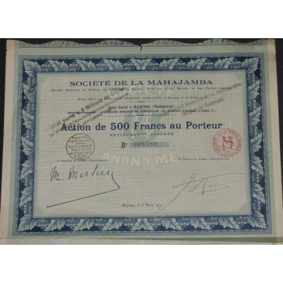 Sté de la Mahajamba