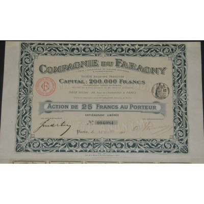 Cie du Faraony (pour l'Exploitation de Placers Aurifères à Madagascar)