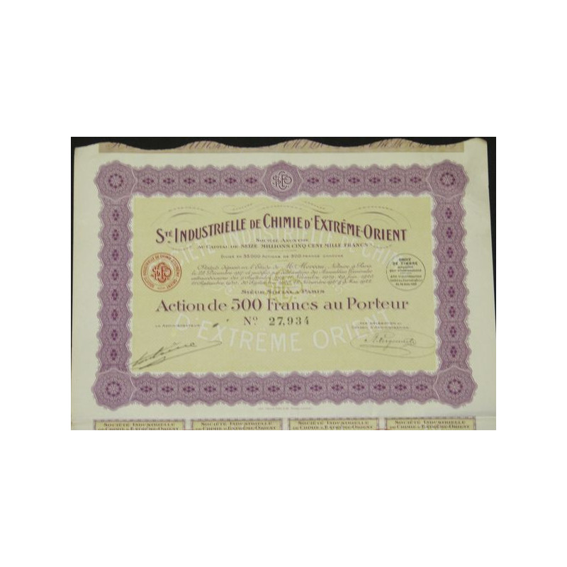 Sté Industrielle de Chimie d'Extrême-Orient (Ac)
