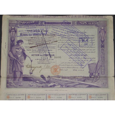 S.A. Ottomane des Mines de Balia-Karaidin - 1904 (capital 6 000 000 F)