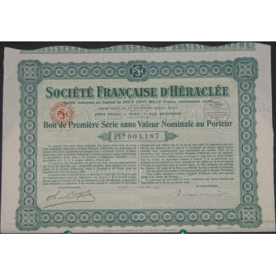 Sté Française d'Héraclée (Bon 1ère série)