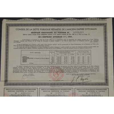 Emprunt Ottoman 5 % 1914