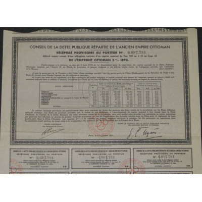 Emprunt Ottoman 5 % 1896