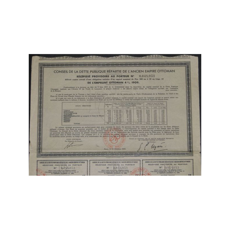 Emprunt Ottoman 4 % 1909