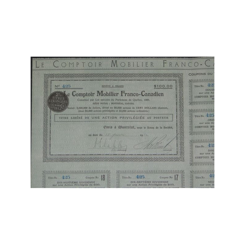 Le Comptoir Mobilier Franco-Canadien